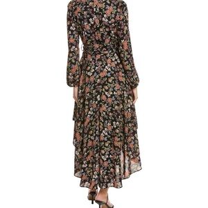 Vince Camuto Black Floral Long Sleeve Dress
